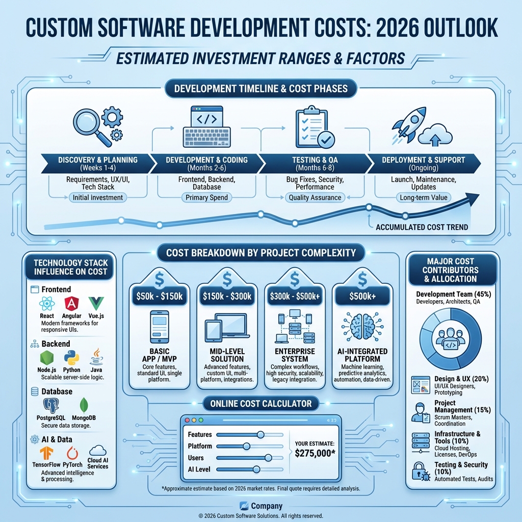 Custom Software Development Costs 2026
