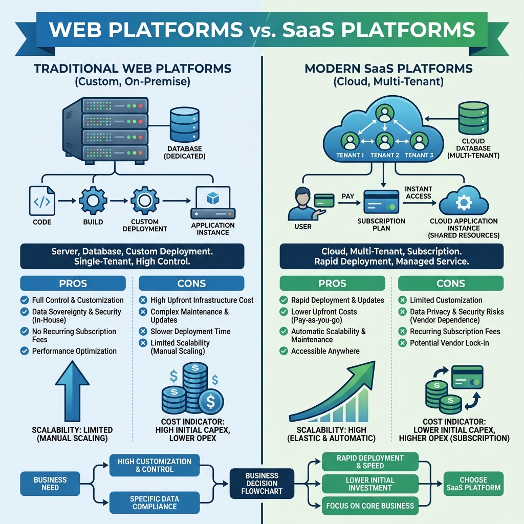 Web Platforms vs SaaS Platforms Comparison